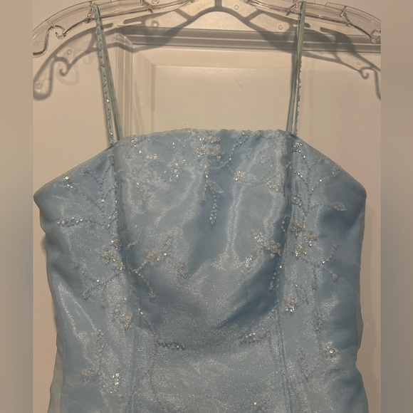 Blue dress with sliver glitter detailing! - Picture 2 of 11